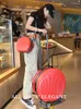 Suitcases Travel Suitcase Luggage Case White Red Green18"Circular Carry-on Bag On Wheels With Suit