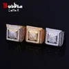 Cluster Rings Bubble Letter Mens Rings Gold Color Real Copper Material Iced Out Hip Hop Fashion Hip Hop Jewelry Size 712 230426