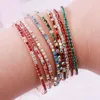 Charm Bracelets 5PcsLot Elastic Crystal Bracelets 2mm Charming Gold Color Crystal Rhinestones Metal Bangle Bracelet Jewelry DIY Gift for Summer Z0426