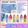Originale UZY Bang King 12000 soffi monouso Vape 1.2ohm Mesh Coil 23ml sigaretta elettronica ricaricabile 0% 2% 3% 5% 12 gusti disponibile kit vaporizzatore