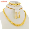 Wedding Jewelry Sets Selling Bead Necklace Earrings Bracelet Set Jewelry Ball For Women Gold Color AfricaArabMiddle EastEthiopian Gift 230425