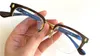 Pop retro mannen optische brillen Kalf-frame met lederen doos HD Clear Lens topkwaliteit
