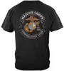 メンズTシャツ米国海兵隊イーグルグローブアンカーバッジモットーTシャツ。高品質の綿の大規模通気性トップルーズカジュアルTシャツ230426