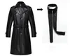 2023 new arrival autumn winter real Leather thicked trench coat men Leather jacket men Long Overcoat plus-size S-5XL