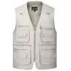 ZOGAA gilet de pêche homme poches hommes veste sans manches gilet de travail gilets d'extérieur gilet Plus grande taille homme hiver 2019