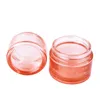 Pink Glass Cosmetic Cream Jar with Rose Gold Lid 5g 10g 15g 20g 30g 50g 60g 100g Makeup Cream Jar Travel Sample Container Bottles with Qhbe