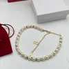 Hot Quality Designer Classic Pendant Necklaces Women Gold Letter V Necklace Valentinolies Luxury Design Jewelry ah1