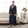 Autumn and winter plus fat plus size thick couple robe Beibei fleece men's and women's home wear explosion