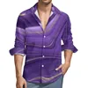 Camicie casual da uomo Camicia in marmo viola Uomo astratto liquido autunno modello elegante camicette manica lunga abbigliamento oversize alla moda regalo