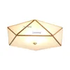 Ceiling Lights Modern LED Light Bedroom Brass Simple Study Copper Lamp Personality Geometry Nordic