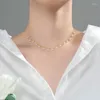 Ciondoli S925 Collana in argento sterling con catena Kpop Perle Nappe Collana girocollo Collare con ciondolo per regali di gioielli di moda da donna