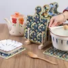 Tovagliette Stile marocchino Motivi vintage Tovaglietta in ceramica Tappetino piatto Ciotola Isolamento Semplice per pranzare