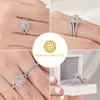 Solitaire Ring she 2 Pcs Double Halo Round Cut AAAAA Cz Engagement Ring Wedding Band for Women Victorian Style 925 Silver Bridal Jewelry 230426