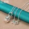 Collane con ciondolo DOTEFFIL Collana con ciondolo a sfera in argento sterling 925 da 18 pollici per le donne Gioielli con ciondolo moda fidanzamento matrimonio 230426