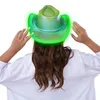 Bérets LED Light Jazz Hat Western Cowboy Cowgirl Femmes Hommes Cosplay Costume Étincelant Halloween Fête Vacances