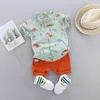 Clothing Sets Children's New Summer Dress Boys and Girls Infant Child Cartoon Casual Shirt Short Sleeve Two Piece