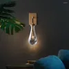Lampy ścienne szklane kinkiety kokosowe koreańskie wystrój pokoju długie światło LED do sypialni aplikacji