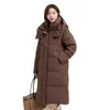 Parka in piumino da donna Bosideng Piumino per freddo estremo da donna Cappotto lungo da pane in peluche super spesso Cappotto invernale freddo e caldo alla moda coreana