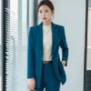 Trajes de mujer Blazers Corea otoño Formal Formal Blazer Amarillo Mujeres Suites de negocios con conjuntos Work Wear Office UNIFORMA Pantalones de gran tamaño 230426