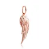 Personalized 925 Sterling Silver Feather Wing Pendant Necklace Hip Hop Jewelry Accessories For Men Women Charm Necklaces 14K Rose Gold Color Hip Hop Jewelry