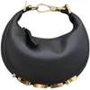 Bolsas de cintura 2023 Moda coreana Retro Crescent Bag Chain Wrist Mini Brand coreano subarrana 230426