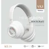 Mignon animal de compagnie Fa Dou espace casque pliable Bluetooth écouteurs RGB lumières colorées 5.3