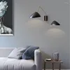 Wandlamp Nordic Marble Frosting Led Mount Light Zwart Badkamerarmaturen Armatuur Applique Draadloos Gewei Schans