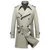 Męskie kurtki solidny klasyczny trencz płaszcz plus wiatr wiatrówki Wysokiej jakości Business Casual Wind Men Ubranie M8XL BF7987 231124