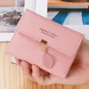 Wallets Women's Short Casual Leather Wallet Simple Small Three Fold Coin Purse Girl's Purses And Handbags Designer Bag