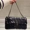 Designer-Handtaschen für Damen, echtes Leder, modische Umhängetaschen, große Kapazität, Umhängetaschen, schwarze Messenger-Taschen, Damen-Abendtaschen, Kettentaschen, Flap-Clutch-Geldbörse