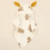 New Baby Printed Comforting Towel Rabbit Ear Cotton Gauze Baby Sleeping Blanket Double Layer Pure Cotton Saliva Towel Square Towel DH025