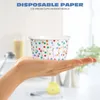 Disposable Cups Straws Polka Dot Paper Treat Dessert Bowls For Sundae Cake Ice Cream Festive Party Supplies