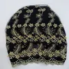 ヒジャーブビーズレディングターバンキャップ刺繍ファッション女性ヘッドラップイスラム教徒のヘッドスカーフボンネット癌化学帽子230426