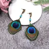 Dangle Boucles D'oreilles Plume Pour Les Filles Mignon Oiseau Pendentif Bijoux Ethnique Boucle D'oreille