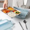 Dinnerware Define caixa de bento de alta capacidade de estilo japonês com compartimentos portáteis de escritório de estudante de estudante de acampamento de almoço de armazenamento de geladeira