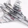 Aircraft Modle Scale 1/100 Fighter Model China SU-35 Military Aircraft Replica Aviation World War Plane Collectible Miniature Toy for Boy 230426