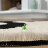 Tappeti LAKEA Tappeto morbido con simbolo Yin e Yang, soffice cerchio, tappeto digitale bianco nero per camera da letto con caratteristiche cinesi 231124