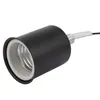 Supports de lampe 4X E27 Céramique Base à vis Ronde LED Ampoule Socket Holder Adaptateur Métal Avec Fil Noir