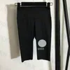 Womens Yoga Pants Designer mönster shorts för kvinnor elastiska smala leggings två färger