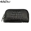 Wallets Pattern Women Wallet Genuine Leather Wrist Coin Purse Holder Alligator Clutch Bag Money