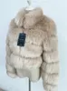 Women's Fur Faux Fur ZADORIN Abrigo corto de piel de zorro sintética de invierno a la moda para mujer, cuello de piel de lujo para mujer, chaqueta peluda gruesa y cálida, Top corto de piel sintética 231124