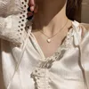 Подвесные ожерелья 2023 Мода сладкое романтическое ожерелье в форме сердца титановое сталь стальная шарм шарм женский день рождения подарок на день рождения