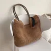 Damen-Strandtasche mit großem Fassungsvermögen, Sommer, gewebt, hohl, für Reisen am Meer, einfache Einkaufstasche, Mode, Luxus-Designer-Handtasche, Segeltuchfutter, Einkaufszentrum, Einkaufsumhängetaschen