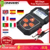 Konnwei KW208 Testador de bateria de carros 12V 100 a 2000cca Cranking Charging Circut Tester Analyzer 12 volts Ferramentas de bateria