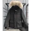 Męskie kanadyjskie kurtki zimowe grube ciepłe pucha mężczyzn Paras Ubrania na zewnątrz moda na utrzymanie pary na żywo nadawanie płaszcza kobiety goses 807 924