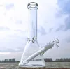 Bong à bécher classique de 10 "avec tuyaux d'eau à base de bécher d'épaisseur de receveur de glace pour fumer avec des bangs en verre simples à tige inférieure