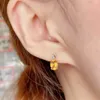 Stud Earrings LANZYO 925 Sterling Silver Piezoelectricity Citrine Fireworks Birthday Gift Fine Jewelry Ethnic Style E0507581agj