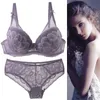 Reggiseni Set Reggiseno push-up in pizzo sexy Set donna BC Cup Nero Rosa Bianco Viola Rosso Beige Verde Biancheria intima Fiocco Ricamo floreale Lingerie 230426