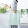 Storage Bags Geometric Canvas Cloth Totes Fabric Shoulder Double-sided Cotton Linen Pocket Handbag Eco-Friendly Shopping Bag For Woman