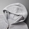 Pulls pour hommes Sweat à capuche épais 100 laine Cardigan à fermeture éclair Yuanbao Pull à aiguille Automne et hiver Warm Top Fashion Coat Casual 231124